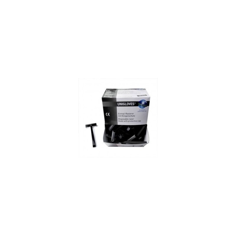 Unigloves Black Single-Blade Razors - 100pcs
