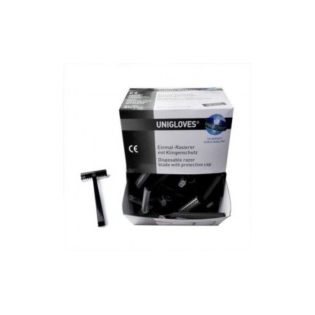 Unigloves Black Single-Blade Razors - 100pcs