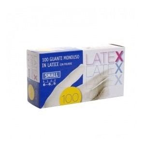 Guanti Latex con Polvere - 100 pz.