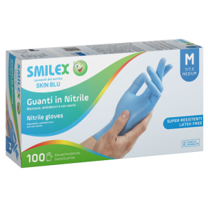 Guanto SMILEX Blu in Nitrile cf. 100pz.