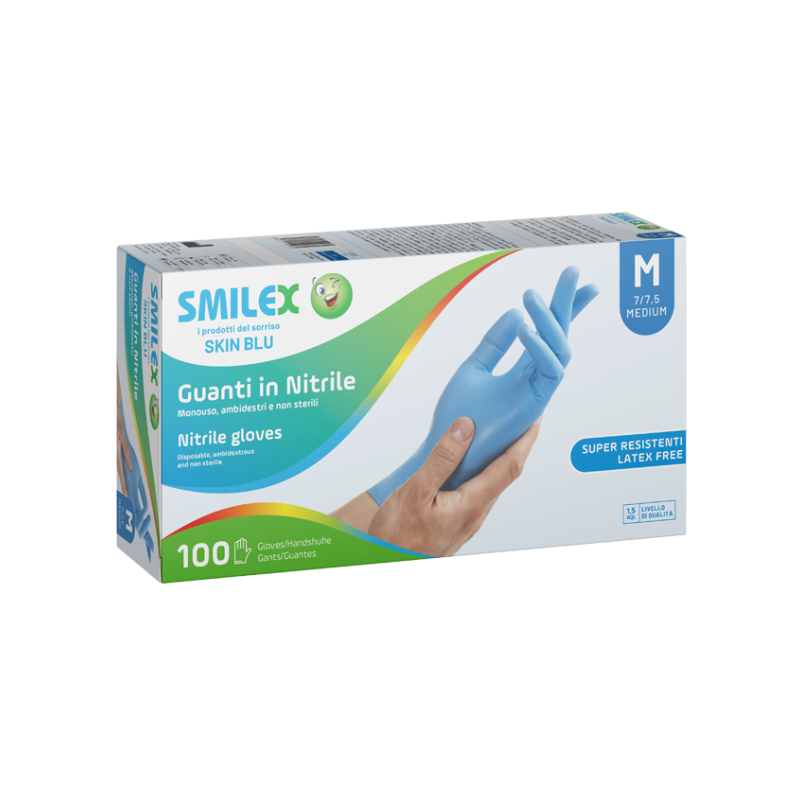 Guanto SMILEX Blu in Nitrile cf. 100pz.