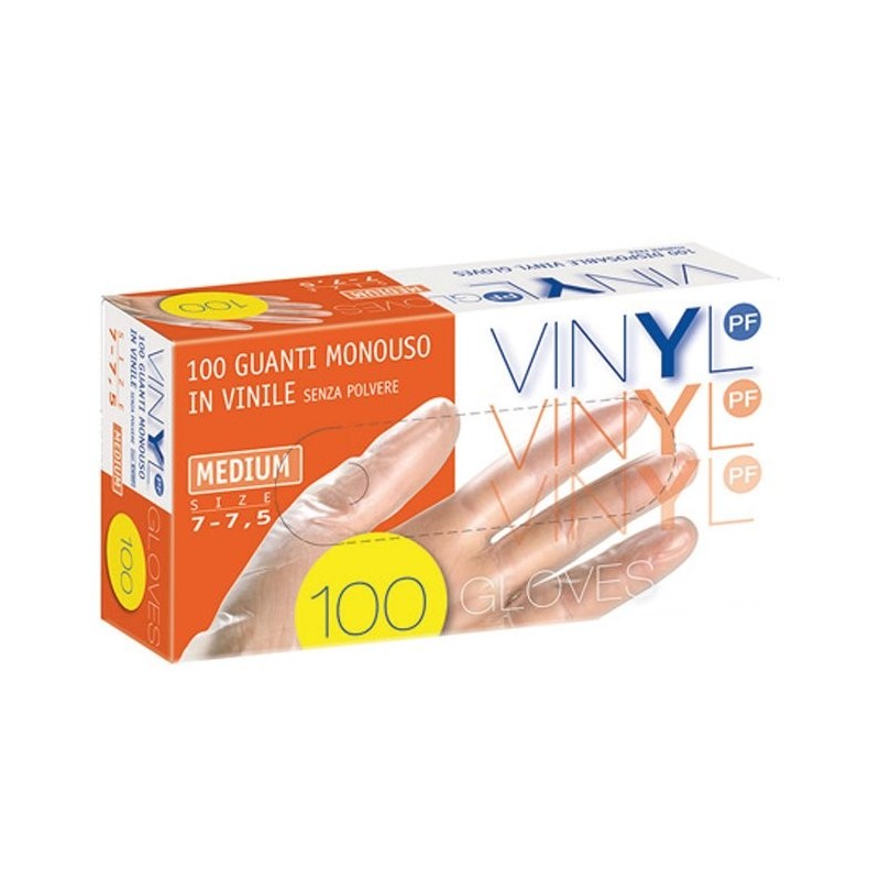 Guanto Vinyl Gloves cf.100pz TAGLIA S