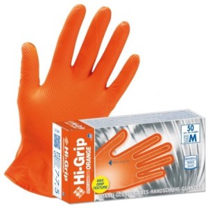HI-GRIP ORANGE IN NITRILE CF.50PZ