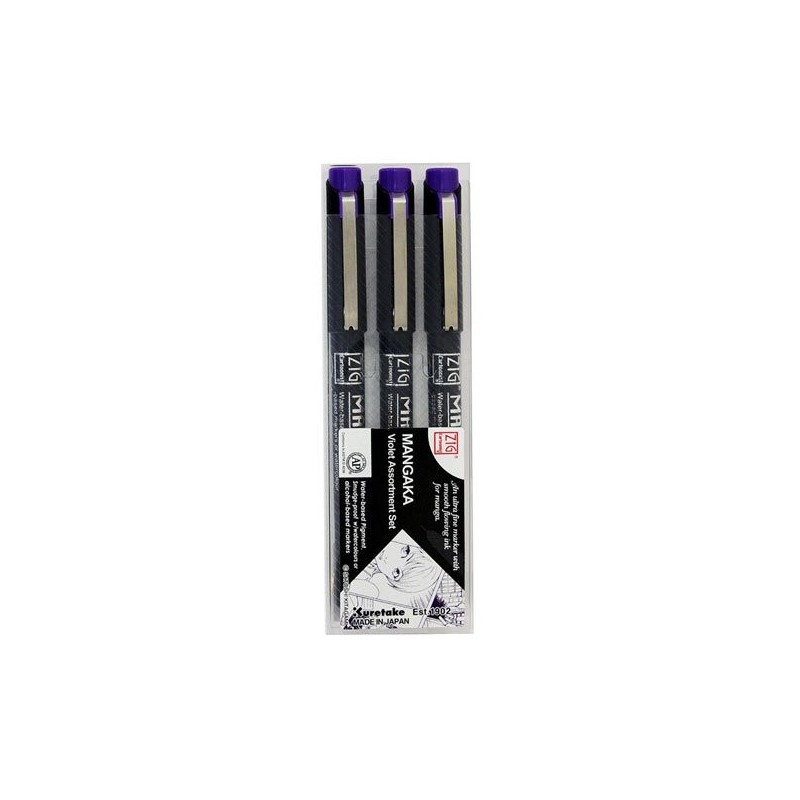 Set 3 Penne Nere Mangaka Zig